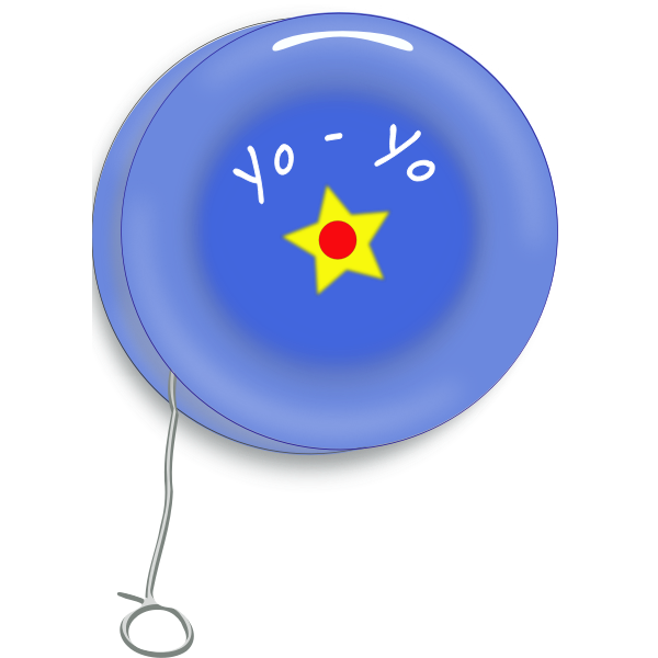 An early version of the yo-yo toy vector image
