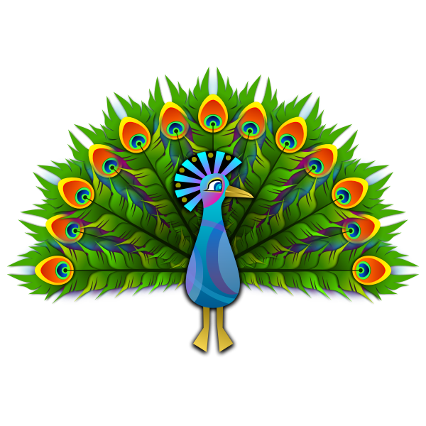 Peacock vector clip art | Free SVG