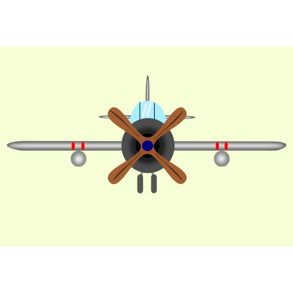 Vector graphics of old type of aircraft