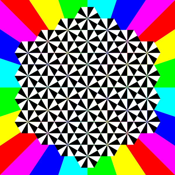 half regular triangle tessellation
