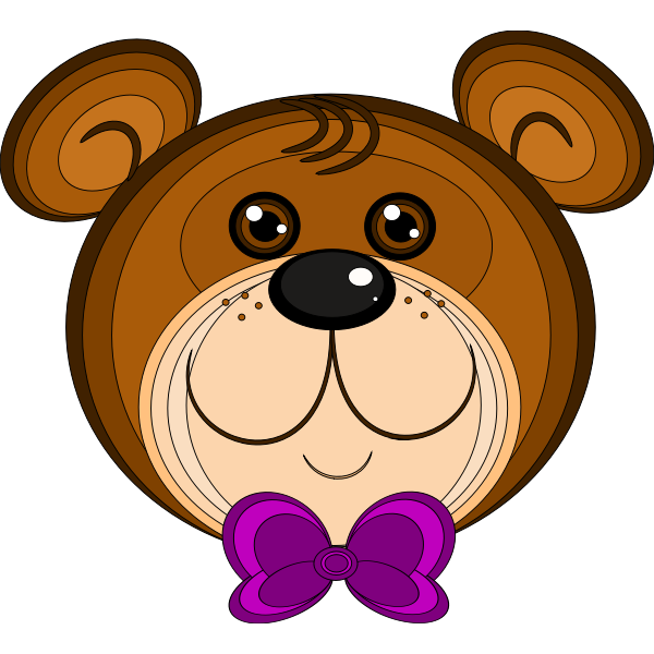 baby bear face cartoon