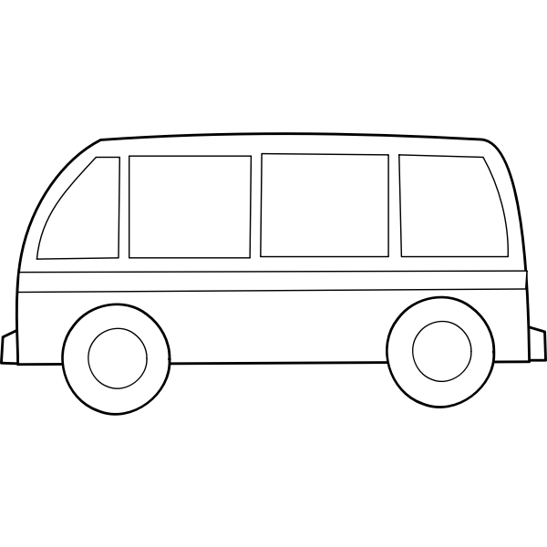 Bus outline vector