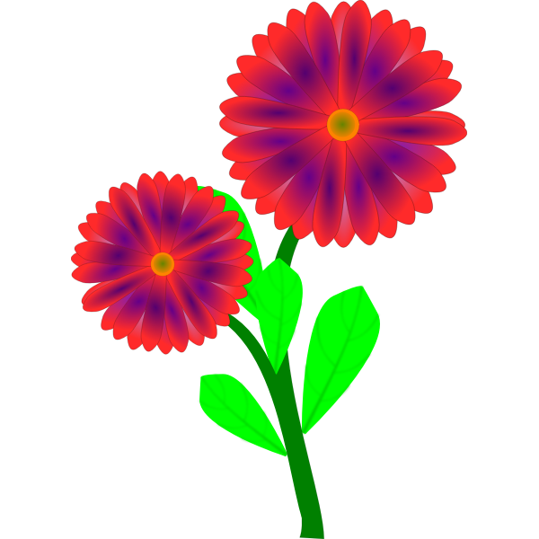 Flowers clip art vector graphics