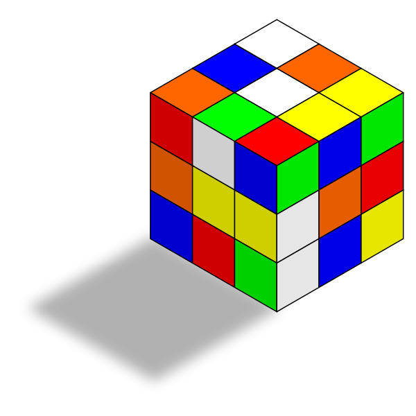 Rubik's cube drawing