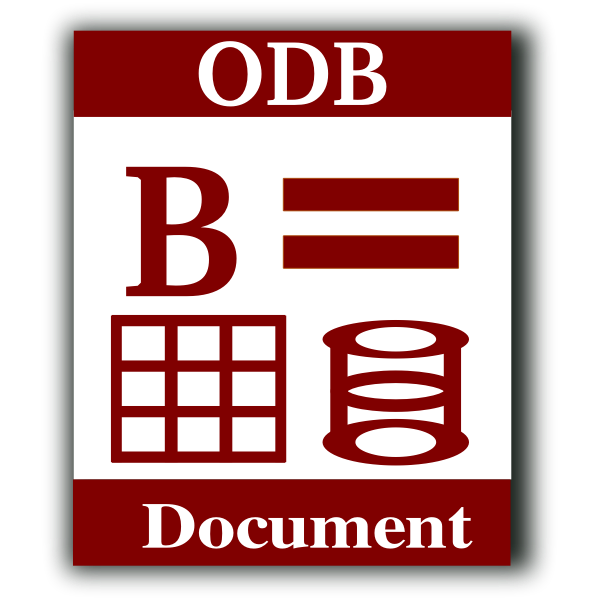 ODB document database computer icon vector image