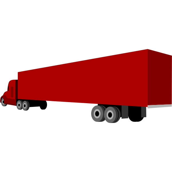 Truck and trailer vector clip art