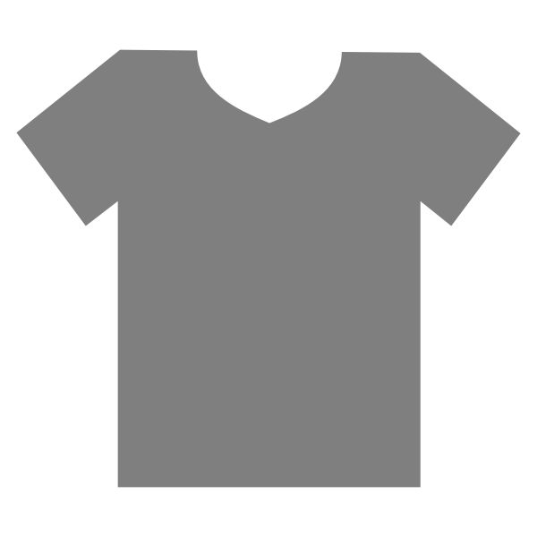 Download Blank grey t-shirt outline vector clip art | Free SVG