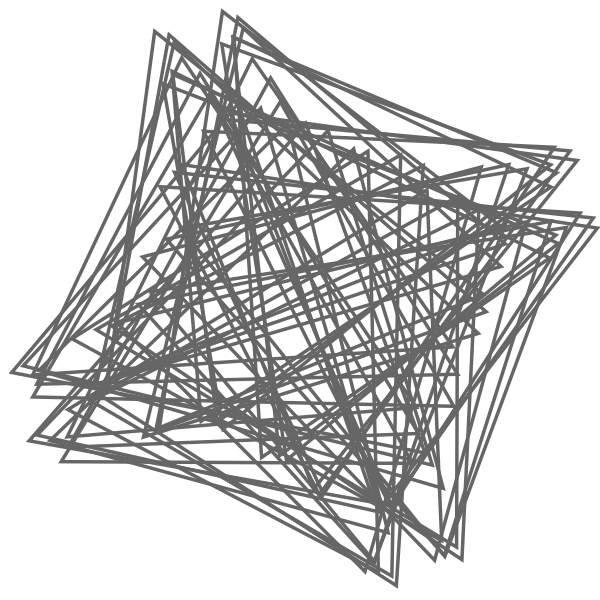 Vector drawing of squarey tangled metal wiring