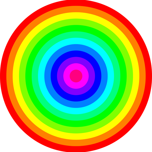 Download 12 Color Rainbow Circles Free Svg