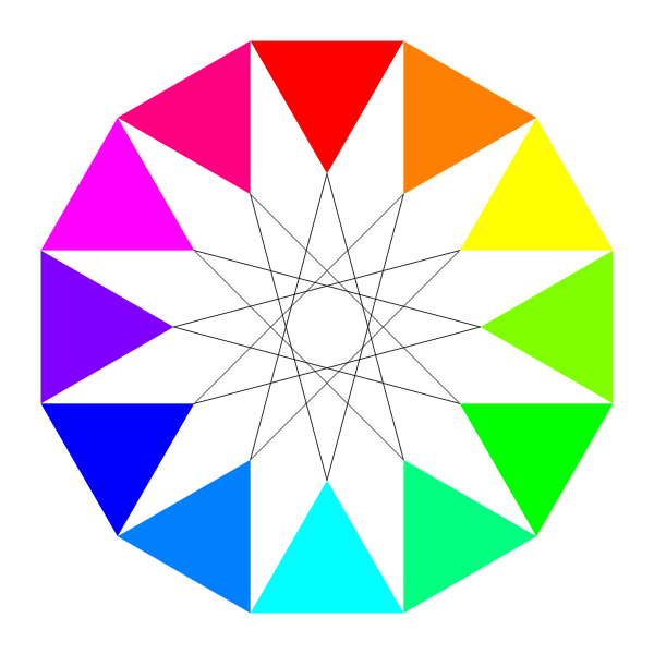 Vector drawing of dodecagon