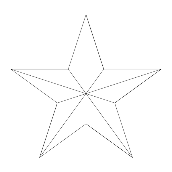 Pentagram star outline art