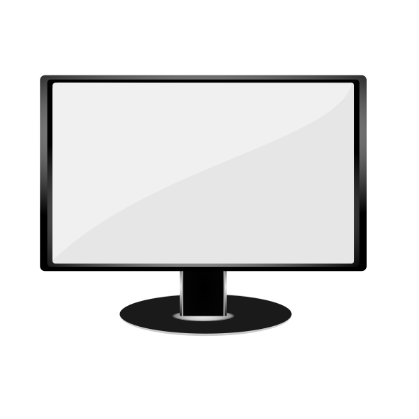 Gray LCD monitor vector illustration