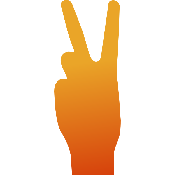 Peace hand sign vector image