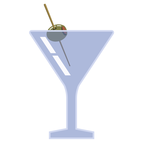 Martini With Olive Free Svg