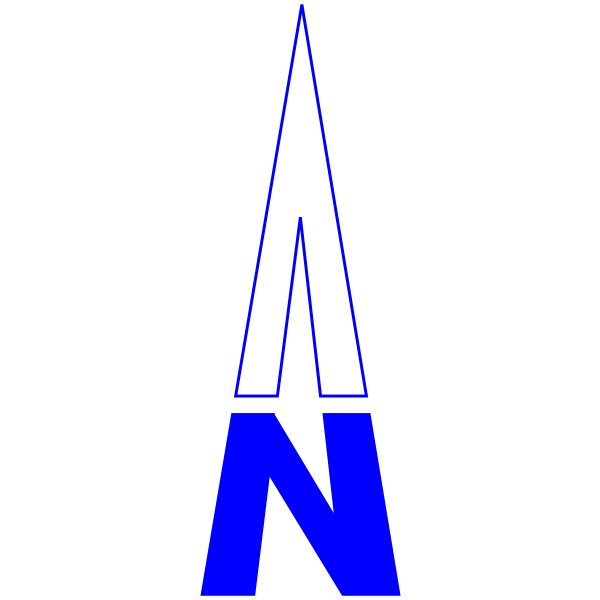 North direction with arrow