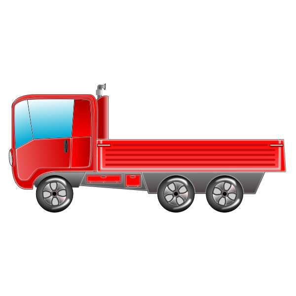 Red truck vector image