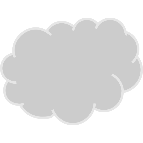 Gray Cloud Vector Graphics