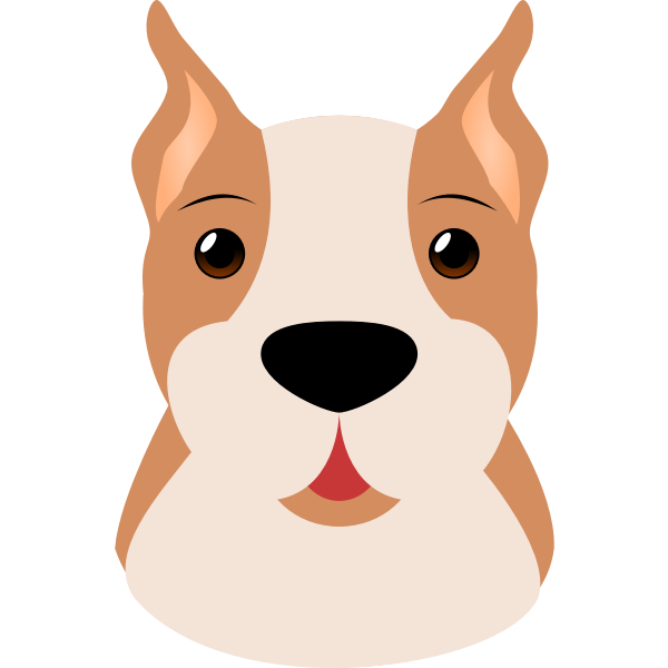 Cartoon image of dog's head