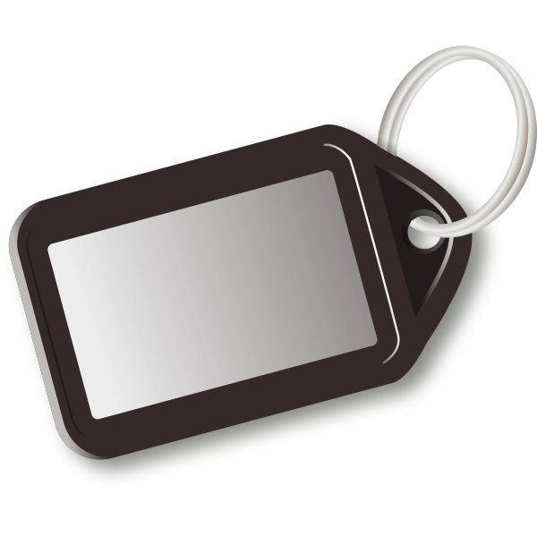 Vector image of brown key tag