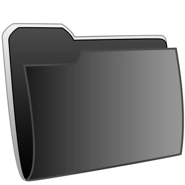 Vector image of black folder icon | Free SVG