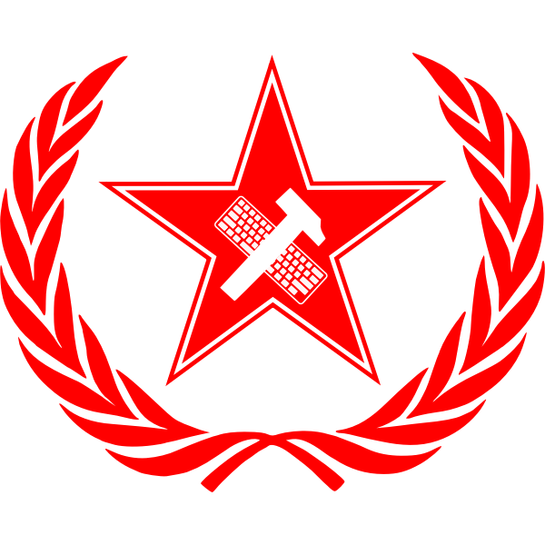 Vector image of political slogan ''Workers of the world, unite.''