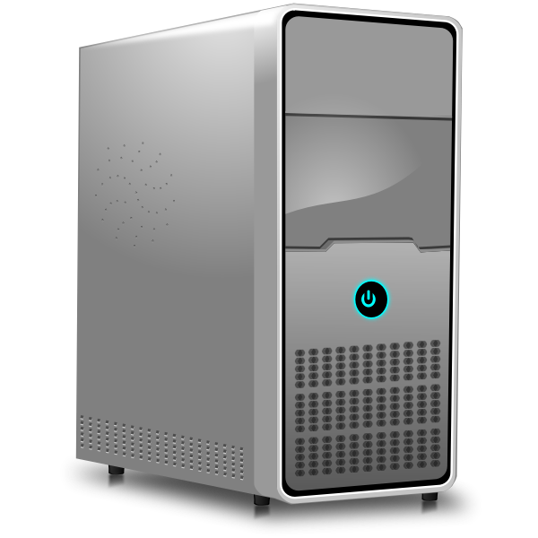 Vector clip art of computer unit