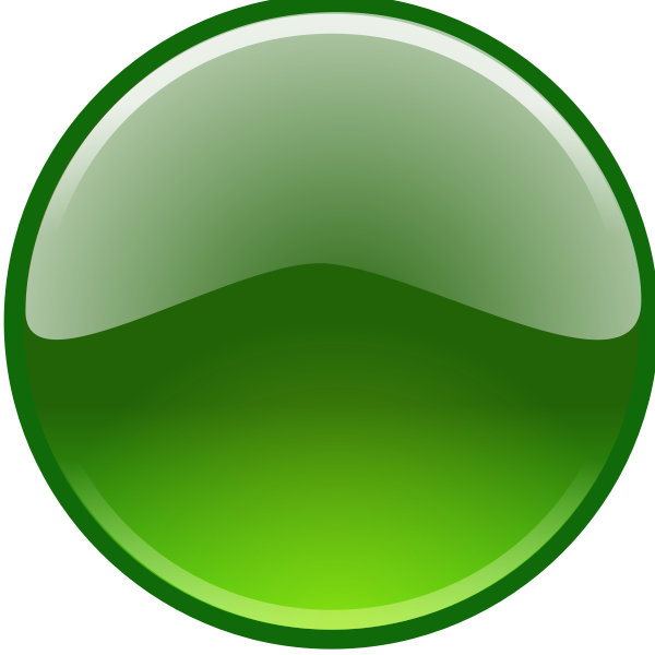 Green glossy button