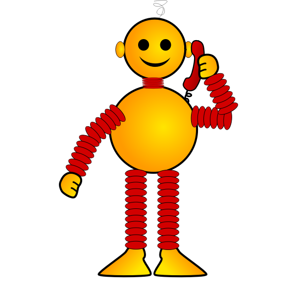 Download Robot Smiling Vector Clip Art Free Svg