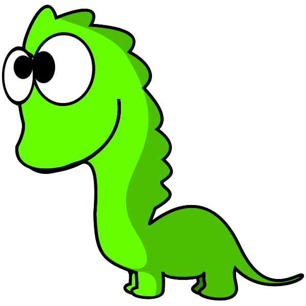 Green funny dinosaur