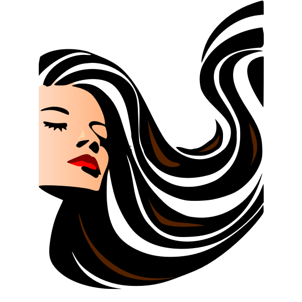 Download Vector Image Of Woman With Lustrous Long Hair Free Svg