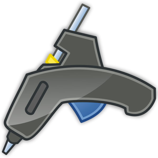 Vector image of glue gun with shadow