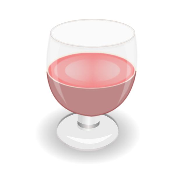 Red wine glass in vector graphics