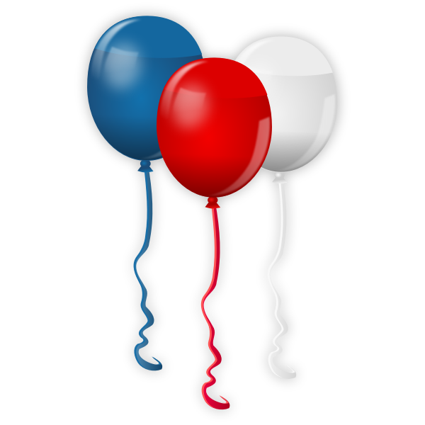 Vector clip art of Independence Day balloons