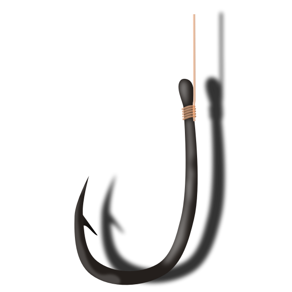 Fishing hook vector image