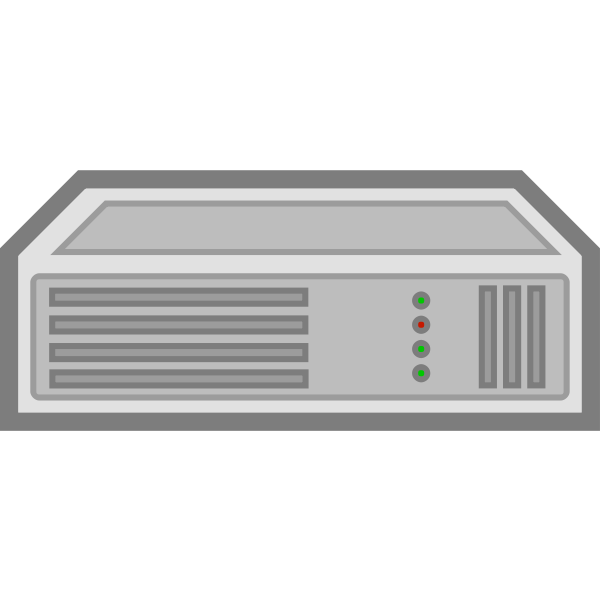 Desktop PC central processing unit vector image