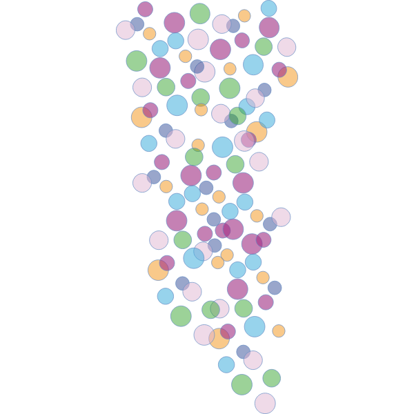 Colored bubbles vector clip art