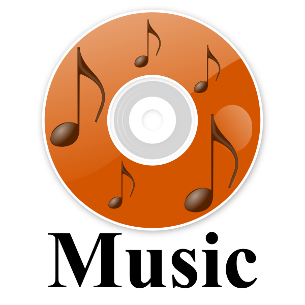 Music file icon vector drawing