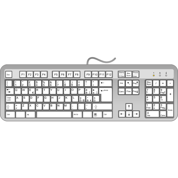 Italian keyboard vector image