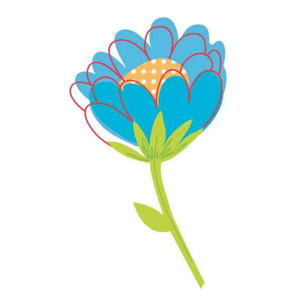 Blue flower vector | Free SVG