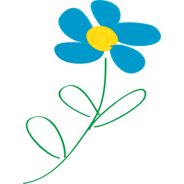 Flower with blue petals