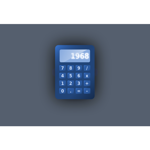 Blue calculator