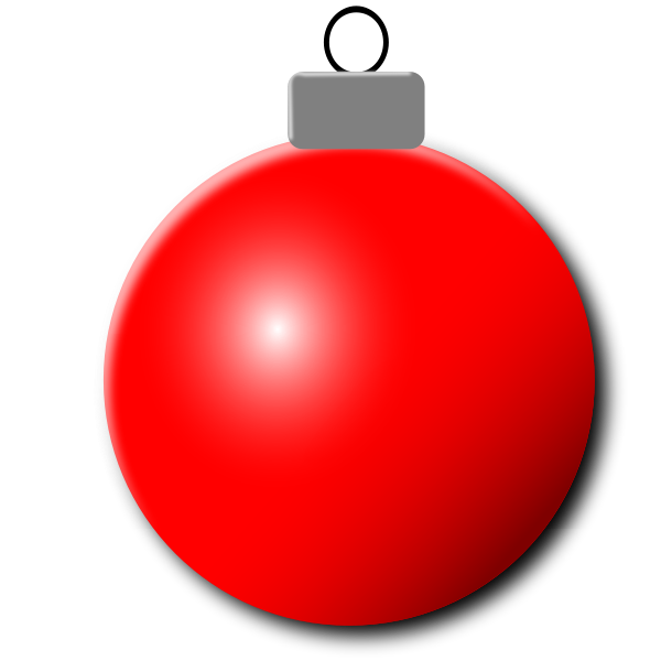 Download Red Christmas ornament vector image | Free SVG