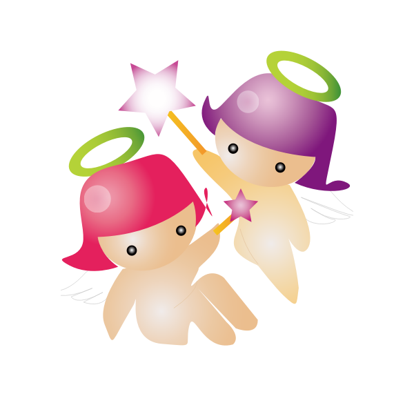 Cute angels vector clip art