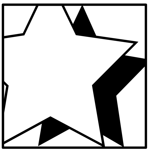 Vector drawing of stars with shade