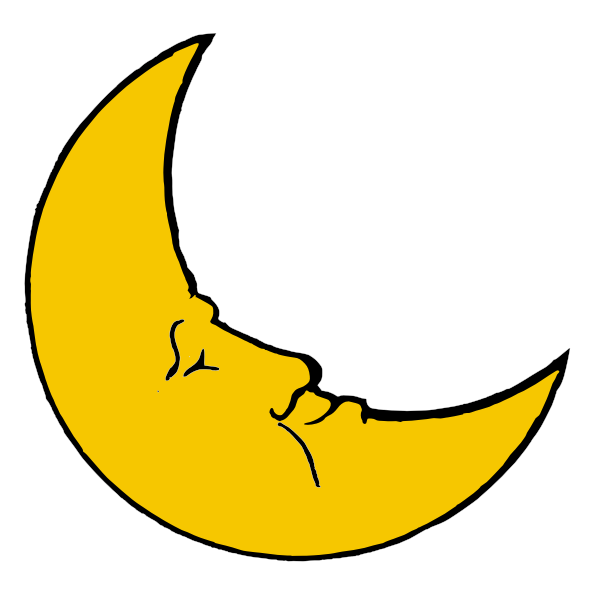 Vector clip art of crescent moon