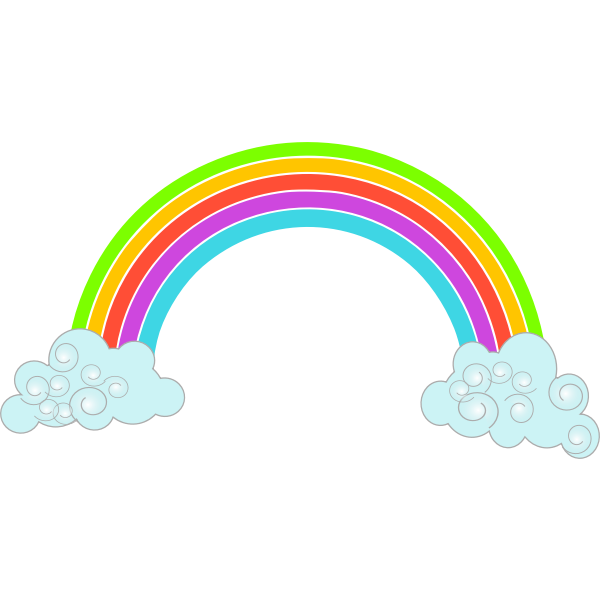 Download Clouds With Rainbow Image Free Svg