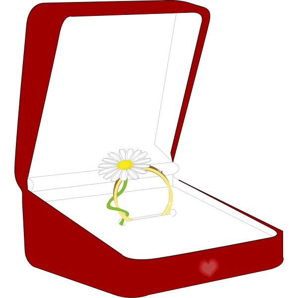 Vector illustration of ring box