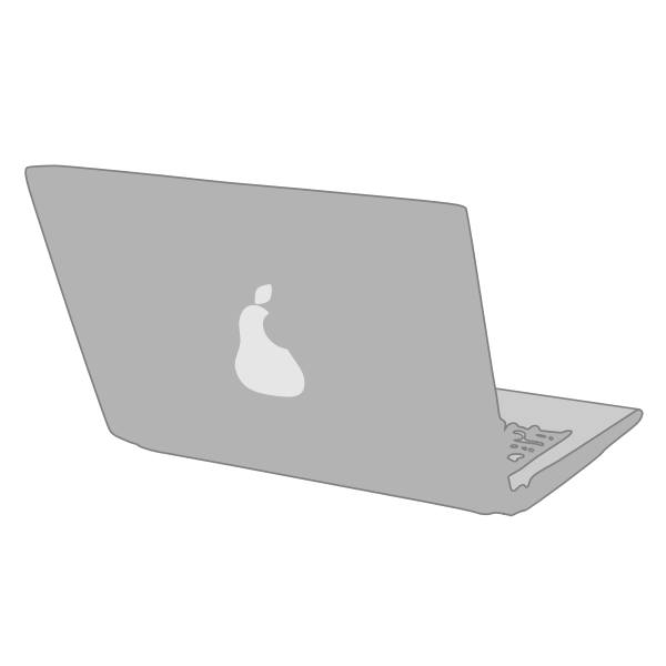 Laptop from real vector illustration