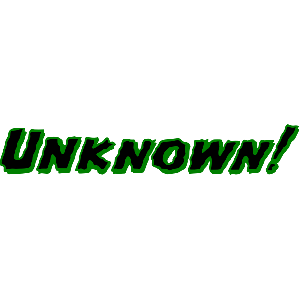 Green and black unknown sign vector image