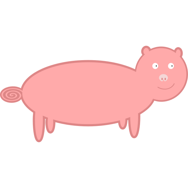 Pink pig sketch